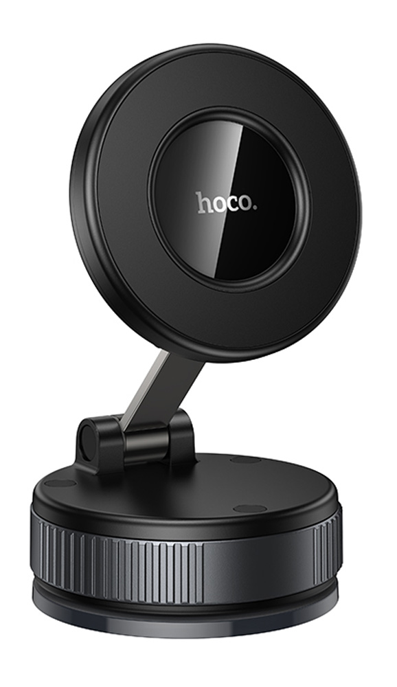 магнитный держатель на присоске Hoco H86 Dragon manual suction cup magnetic holder(universal) black/metal gray