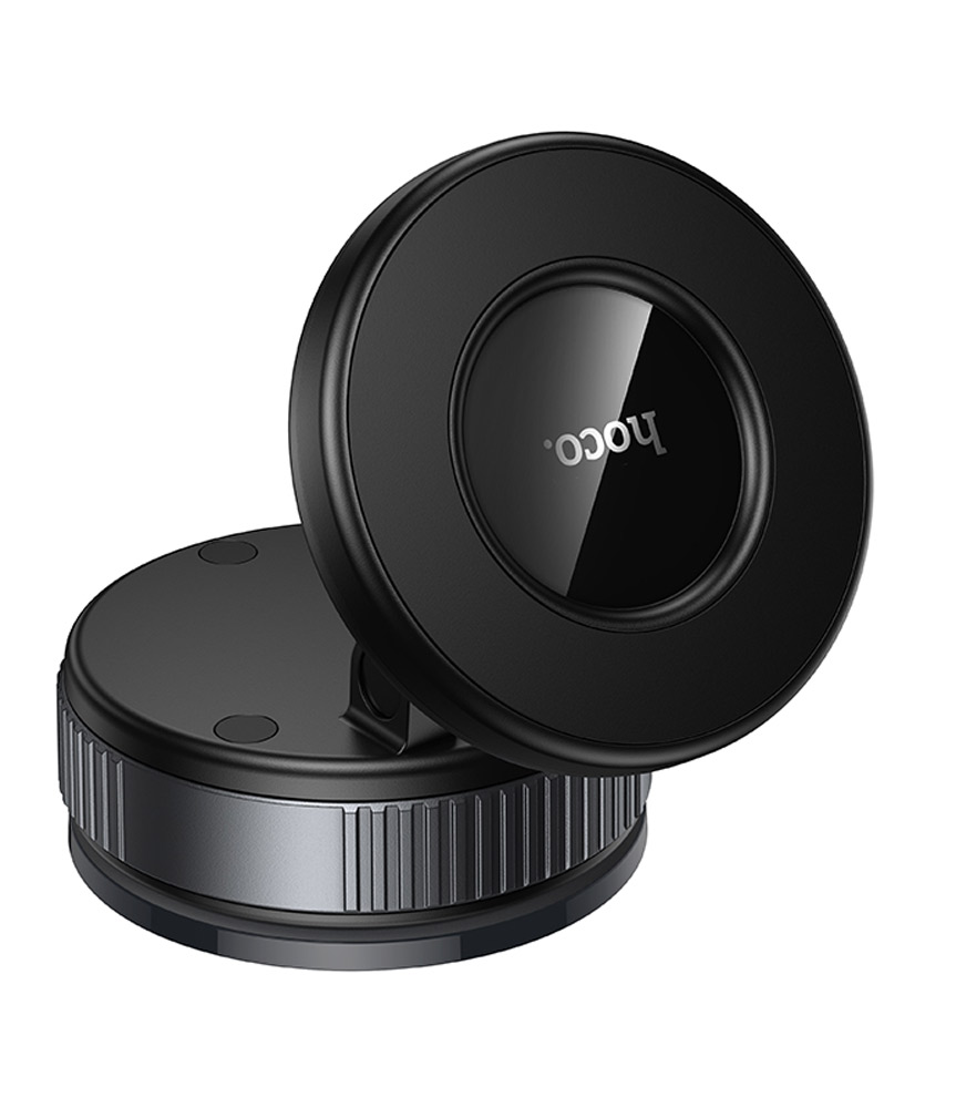 магнитный держатель на присоске Hoco H86 Dragon manual suction cup magnetic holder(universal) black/metal gray