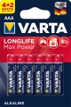 батарейки (6 шт.) Varta LR03/AAA LONGLIFE Max Power-4+2BL 