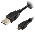 кабель передачи данных ATcom 0.8 m USB(Am)->microUSB черный