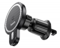 держатель с беспроводной зарядкой MagSafe Hoco CA85 Ultra-fast magnetic wireless charging car holder black