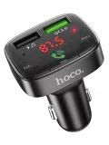 автомобильная зарядка с bluetooth FM трансмиттером Hoco E59 Promise QC3.0 car BT FM transmitter black