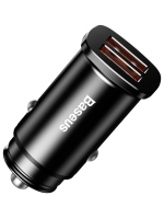 автомобильное зарядное устройство Baseus Square metal A+A 30W  Dual QC3.0