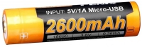 аккумулятор с USB портом Fenix ARB-L18 18650 USB Li-Ion 2600mAh, защищенный