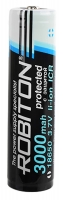аккумулятор Robiton 18650 Li-Ion 3000 mAh, защищенный