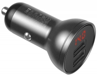автомобильная зарядка в прикуриватель с дисплеем Baseus Digital Display Dual USB 4.8A Car Charger 24W