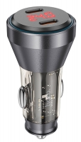 зарядка для телефона в машину Hoco NZ12C Graceful PD60W(2C) car charger with digital display
