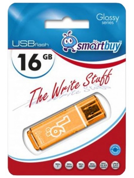 флешка USB SmartBuy Glossy series 16Gb