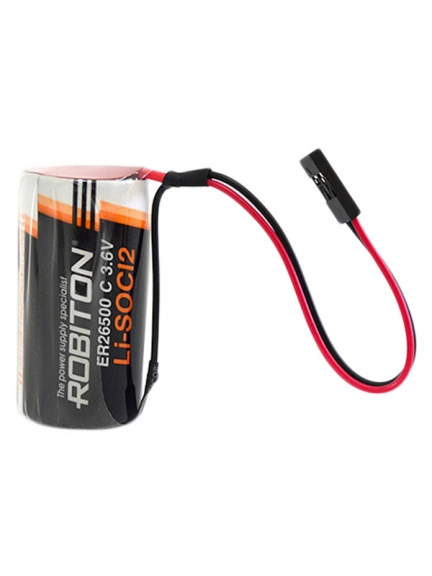 батарейка 3.6 В с коннектором Dupont 2,54 (BLS-2) Robiton ER 26500-DP (C)