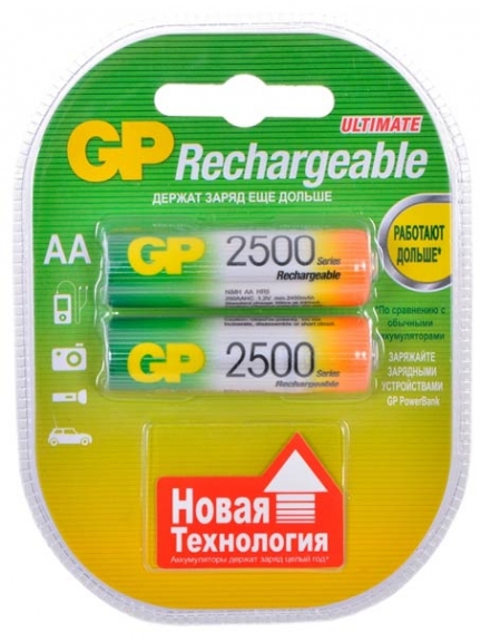 аккумулятор GP 2500 mAh R6/AA-2BL