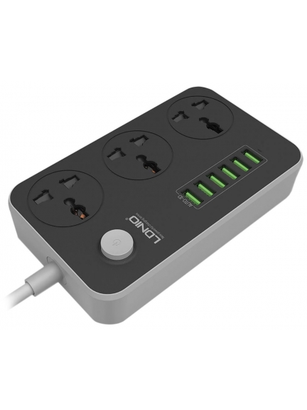 универсальный сетевой фильтр LDNIO SC3604 6USB*3 розетки 2м