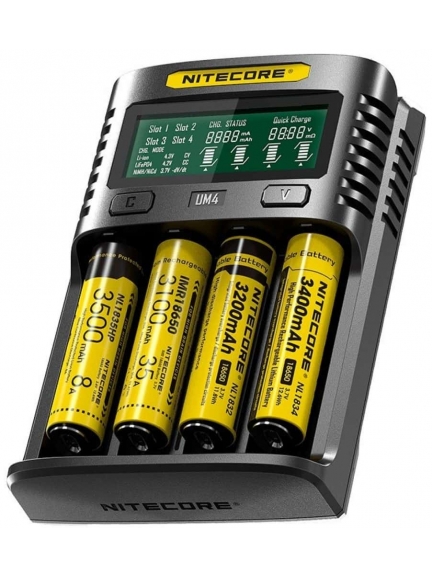 универсальное зарядное устройство на 4 канала NiteCore UM4