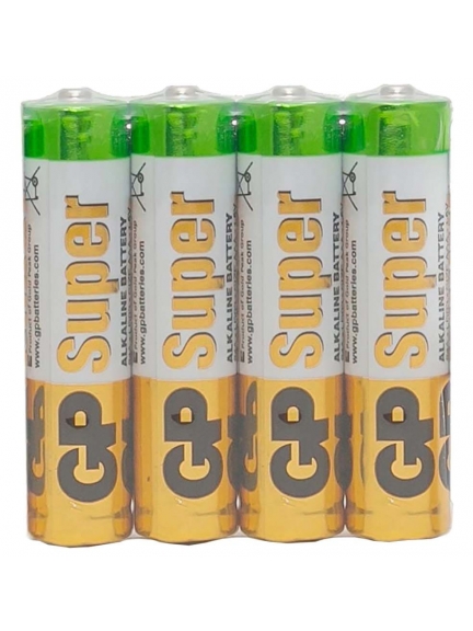 батарейки (4 шт.) GP LR03/AAA Super Alkaline 24ARS-2SB4