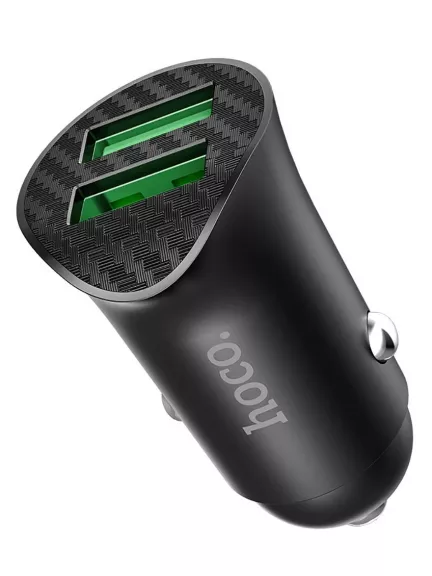 автомобильное зарядное устройство Hoco Z39 Farsighted dual port QC3.0 car charger