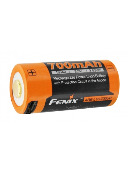 аккумулятор Fenix Li-ion 16340 UP USB 700mAh