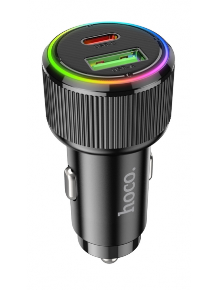 зарядка для телефона в машину с Power Delivery Hoco NZ14A Guerrero PD20W+QC3.0 car charger