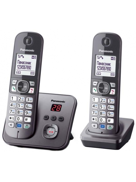 радиотелефон DECT Panasonic KX-TG6822RU grey