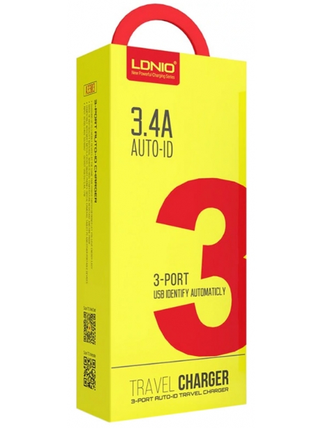 универсальное зарядное устройство LDNIO A3303 3USB *3,4A white