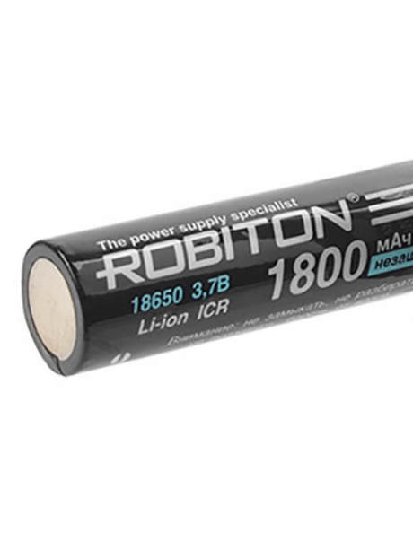 литиевый аккумулятор Robiton 18650 Li-Ion 1800 mAh  без защиты 