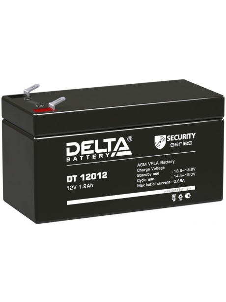 свинцово кислотный аккумулятор Delta DT 12012 