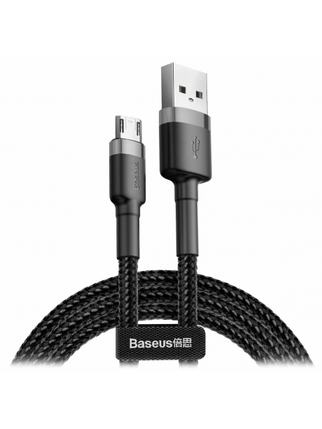 кабель передачи данных Baseus Cafule Cable USB For Micro 2.4A 1m gray + black