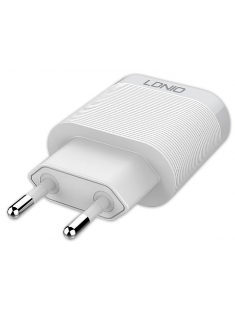 зарядное устройство LDNIO A303Q USB*3A Quick Charge 3.0 + кабель USB - Lightning white