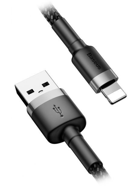 кабель передачи данных Baseus Cafule Cable USB For lightning 1.5A 2m gray + black