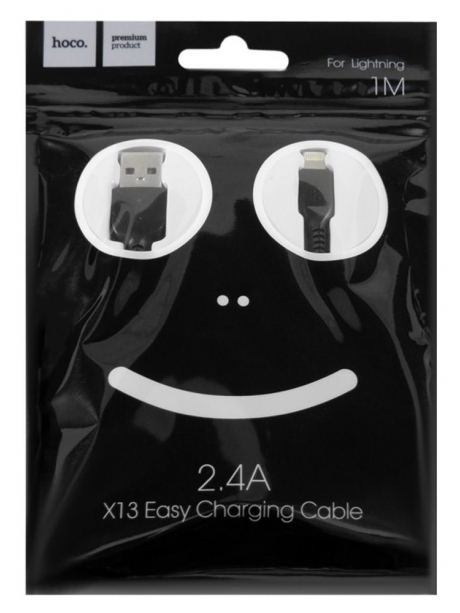 кабель передачи данных Hoco X13 lightning 1m black