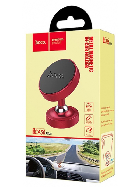 магнитный держатель на торпедо Hoco CA36 Plus Dashboard metal magnetic red