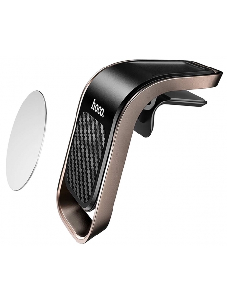 магнитный держатель на воздуховод Hoco CA74 Universe air outlet magnetic car holder black/metal gray