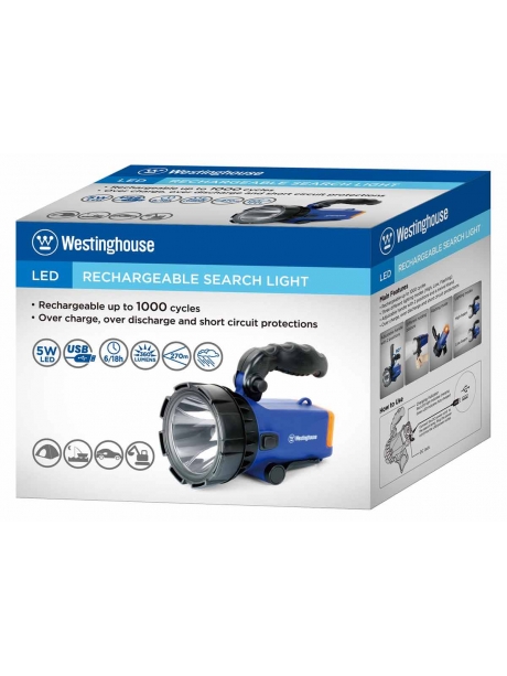 фонарь светодиодный аккумуляторный Westinghouse WF1505-CB синий/черный