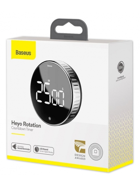 цифровой таймер на магните Baseus Heyo rotation countdown timer black