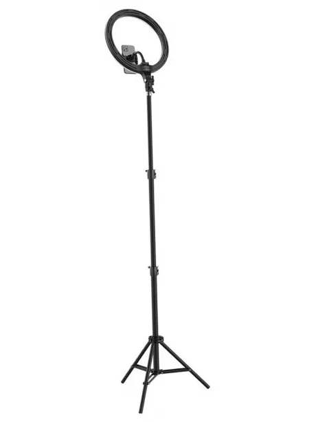 напольная кольцевая светодиодная лампа на штативе Baseus Live Stream Holder-floor Stand (12-inch Light Ring) black