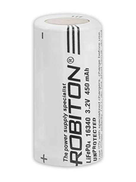 аккумулятор 3.2V Robiton LiFe16340 450mAh без защиты 