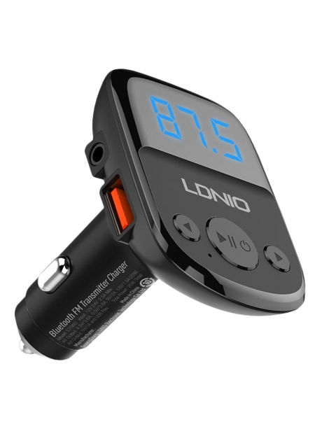 автомобильная зарядка с Bluetooth FM трансмитером LDNIO C706Q black