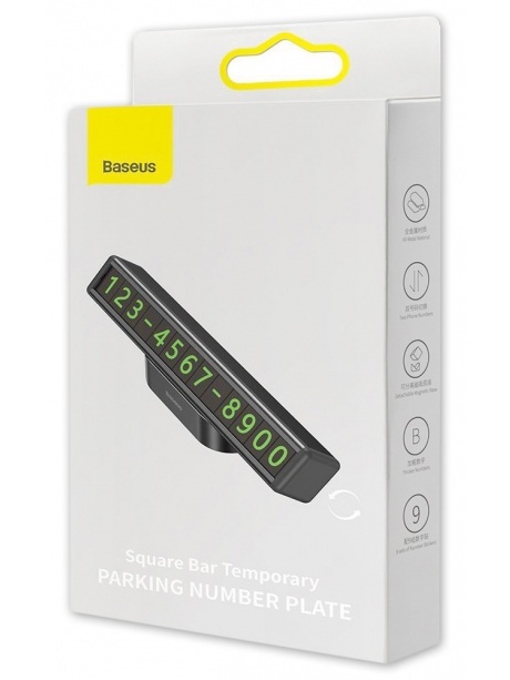держатель для номера телефона в машину Baseus Square Bar Temporary Parking Number Plate black