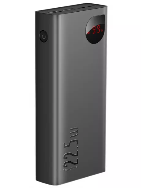 внешний аккумулятор Baseus Adaman Metal Digital Display QC Power Bank 22.5W 30000mAh tarnish