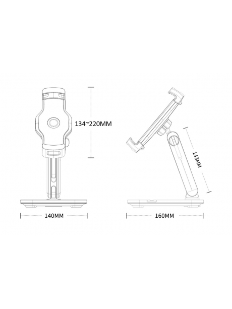 Настольная подставка для смартфона и планшета  Arroys TB-LD4 white