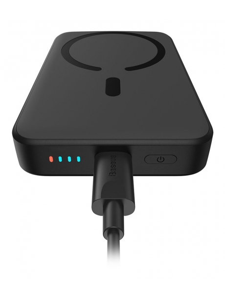 внешний аккумулятор c магнитной зарядкой iPhone Baseus Magnetic Mini Wireless Fast Charge Power Bank 10000mAh 20W black