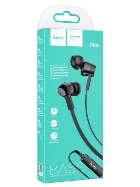 гарнитура для телефона Hoco M86 Oceanic universal earphones with mic black