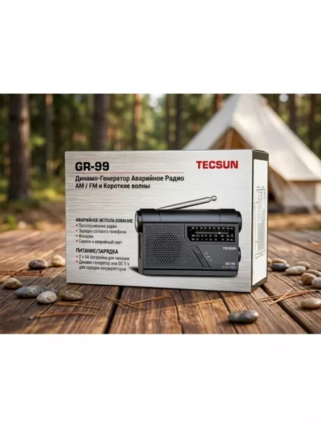 радиоприемник с динамо-генератором Tecsun GR-99 (export version) black