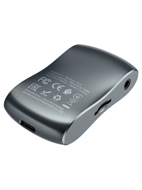 bluetooth AUX аудиоадаптер Hoco E73 Tour Car AUX BT Receiver metal grey