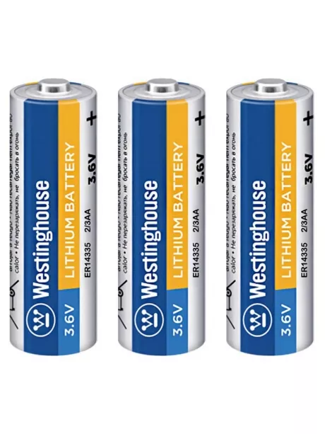 литиевые батарейки 3.6V Westinghouse ER 14335 (2/3AA) 3шт. 