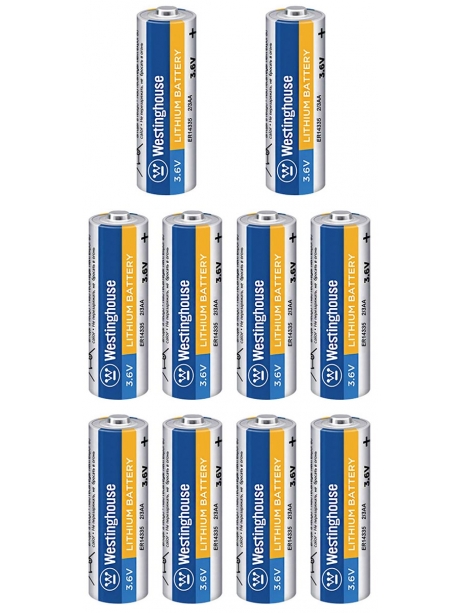 литиевые батарейки 3.6V Westinghouse ER 14335 (2/3AA) 10шт. 