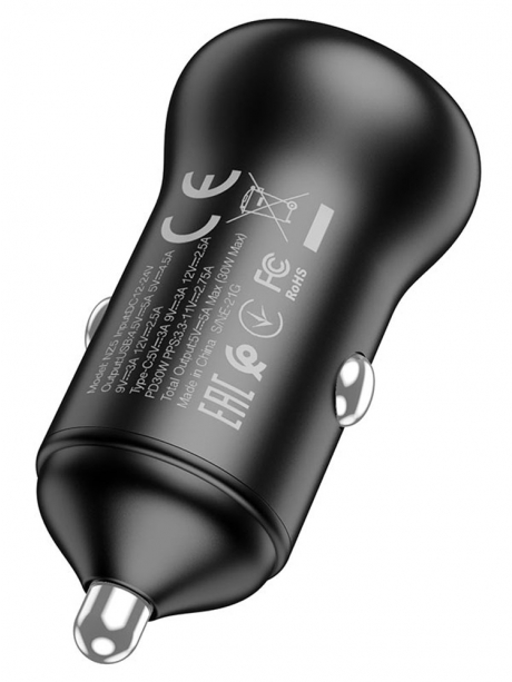 автомобильное зарядное устройство Hoco NZ5 Smooth road PD30W+QC3.0 black