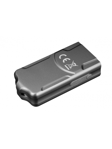 светодиодный фонарь брелок Fenix E03R EDC V2.0 grey