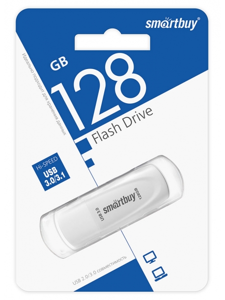 флешка USB 3.0 SmartBuy Scout 3.0 128GB white