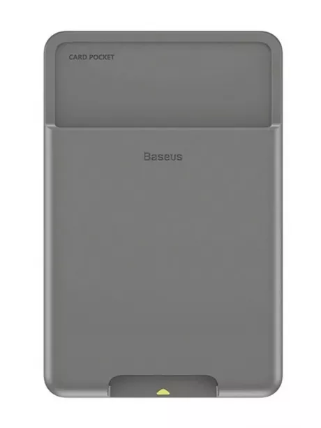 чехол для банковской карты на телефон Baseus Back stick silicone card bag dark grey
