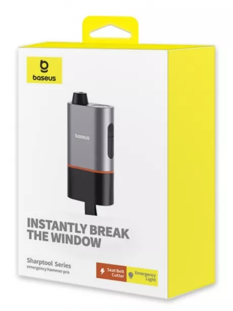спасательный молоток Baseus SharpTool Series Emergency Hammer Pro Cluster black