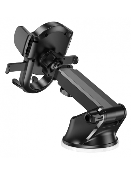 держатель на присоске в машину Hoco H5 Integrity one-key car holder (center console) black